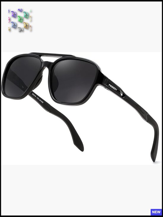 Polarized Aviator Sunglasses Retro TR-90 Frame UV400 Protection Classic Square main image 4